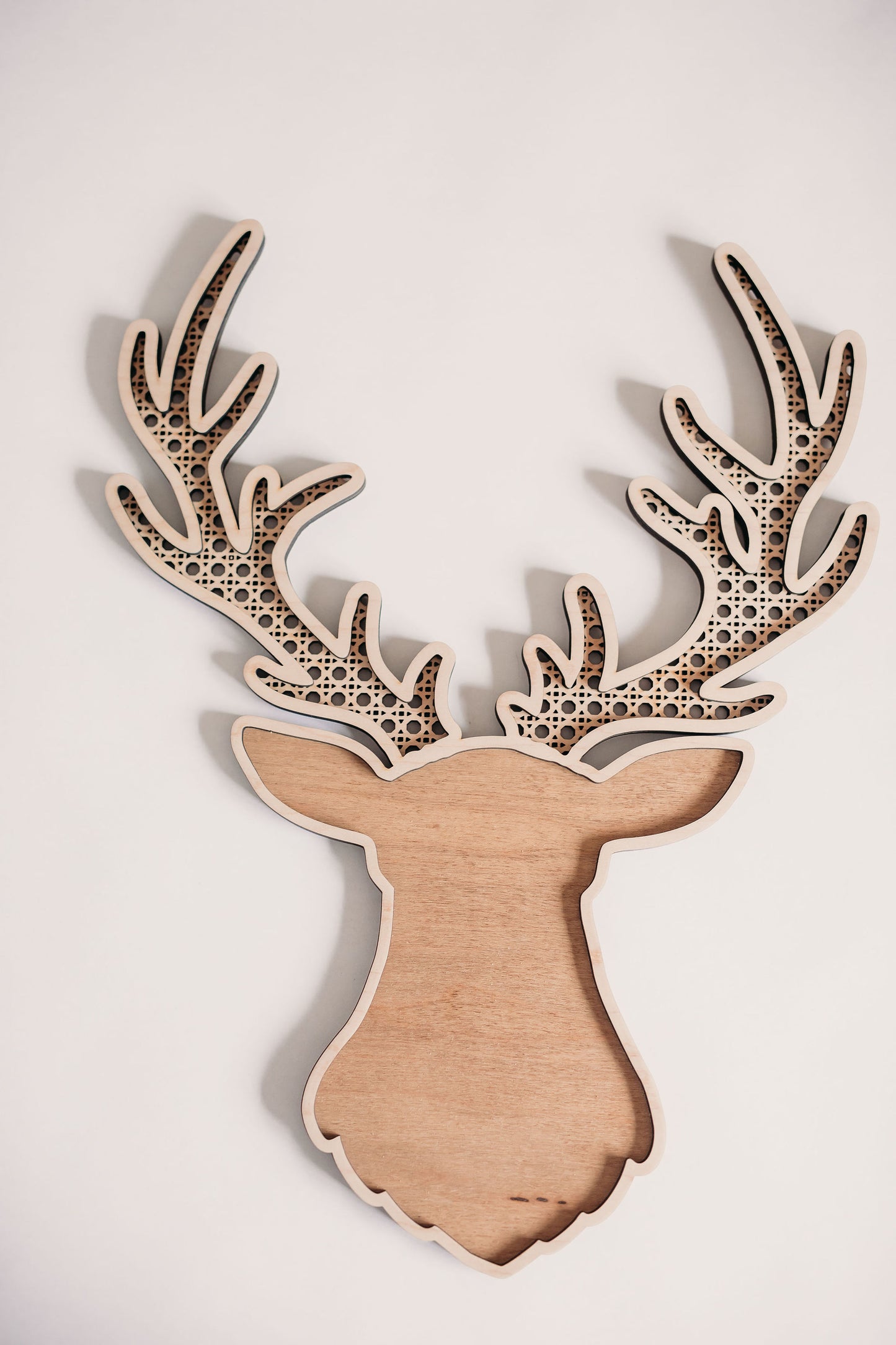 Laser cut Rattan Goat décor.